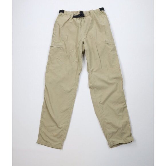 Vintage 90s Patagonia Mens Small Distressed Spell Out Belted Cargo Pants Beige